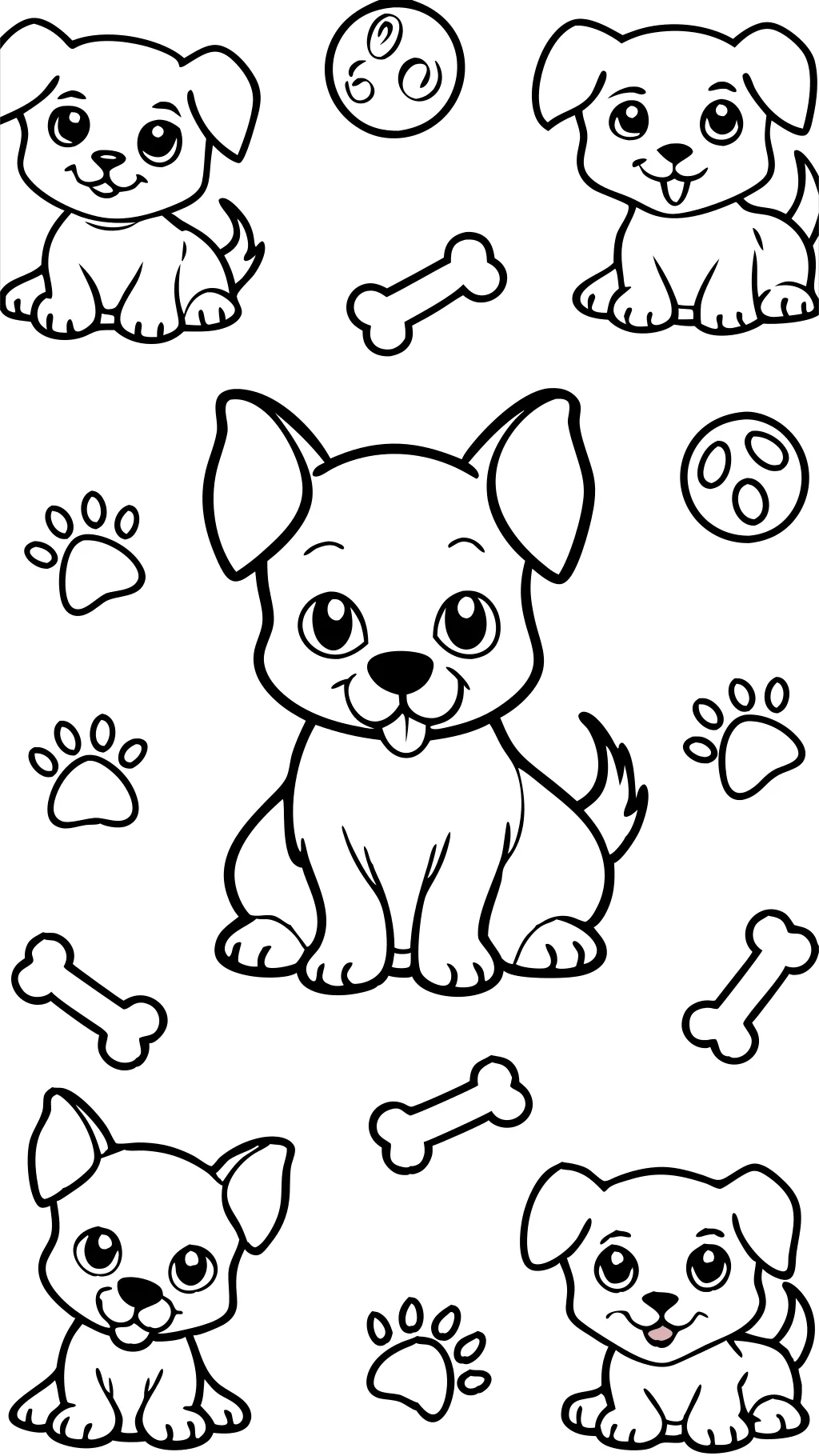 coloriages imprimables de chiot gratuit